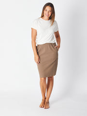 Ivy Pocket Skirt - Latte