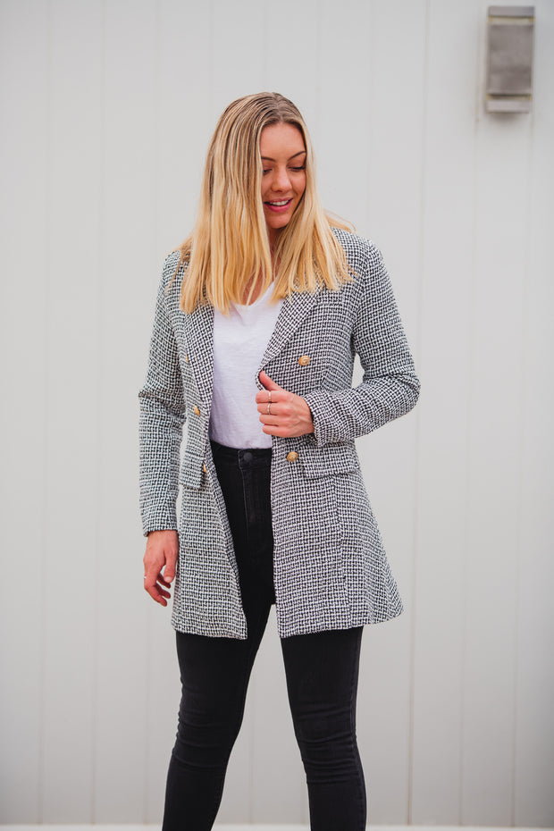 Tweed Double Breasted Jacket